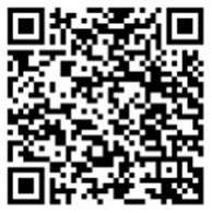 A black and white QR code